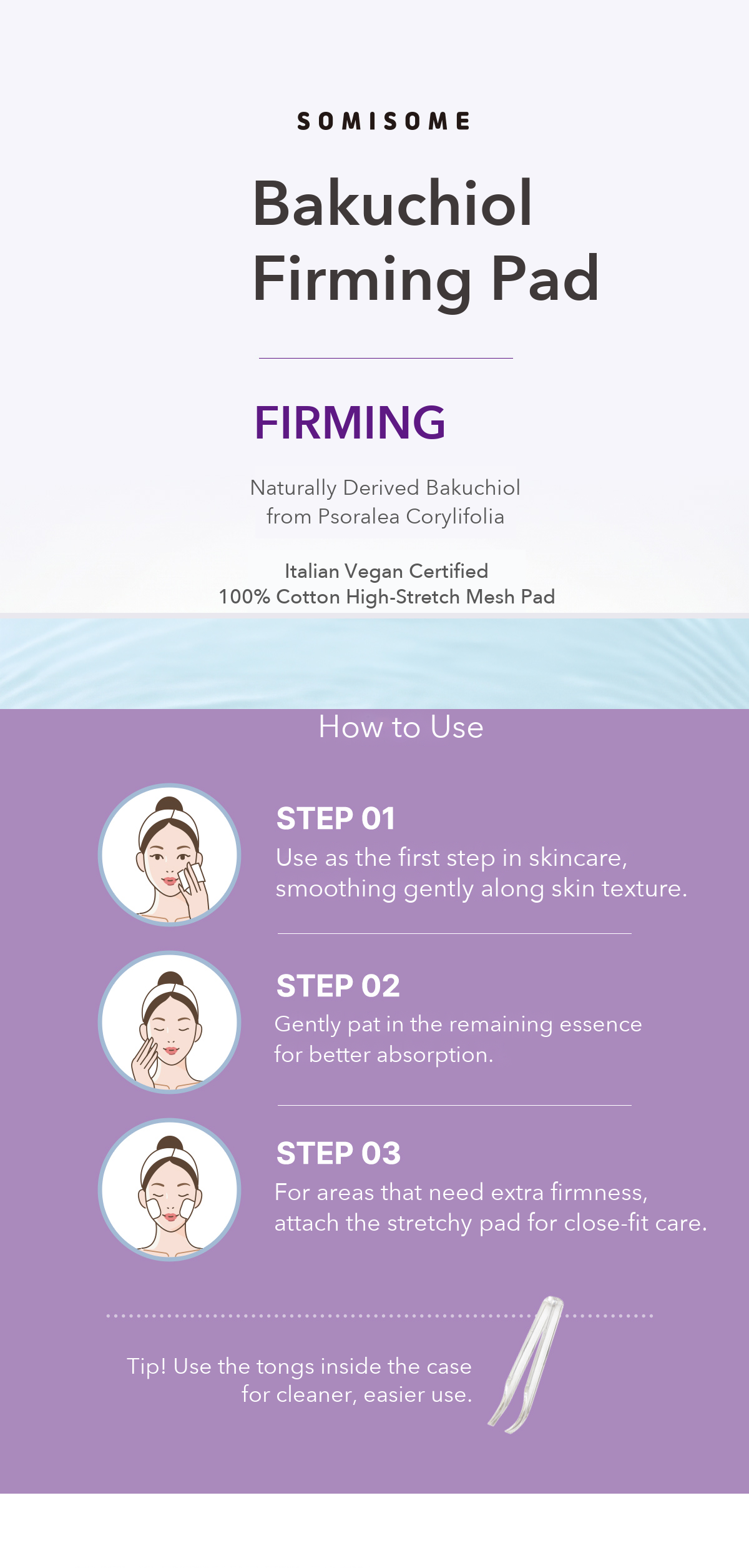 Somisome Bakuchiol Firming Square Pad how to use