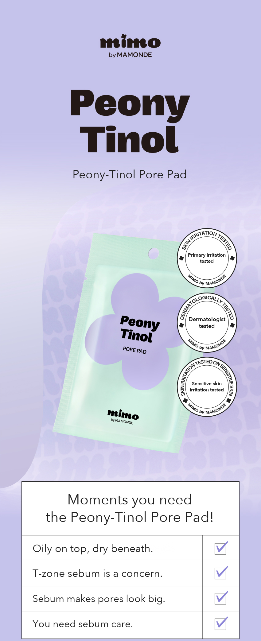 MIMO by MAMONDE Peony-Tinol Pore Pad detail 01