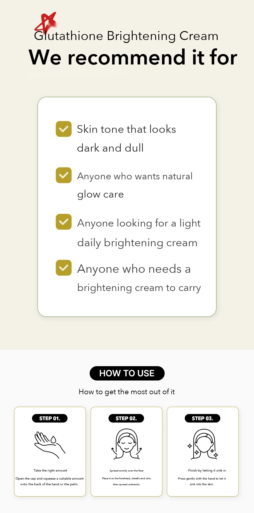 CUREST Glutathione Brightening Cream detail 7