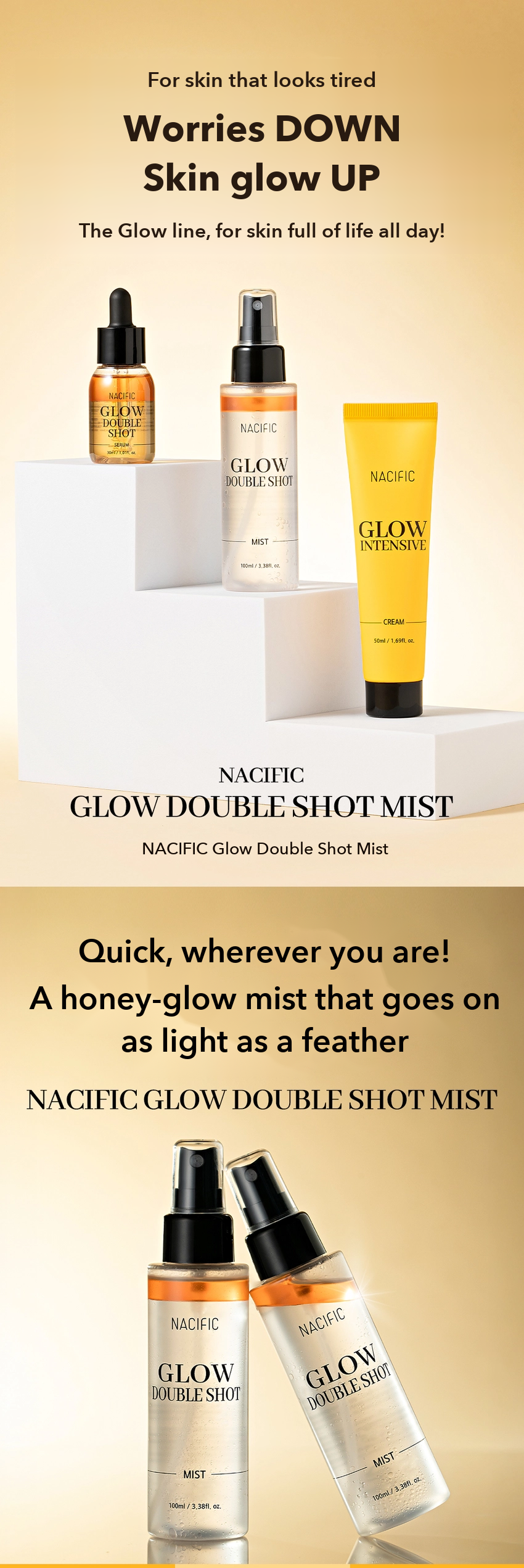 NACIFIC Glow Double Shot Mist detail 01