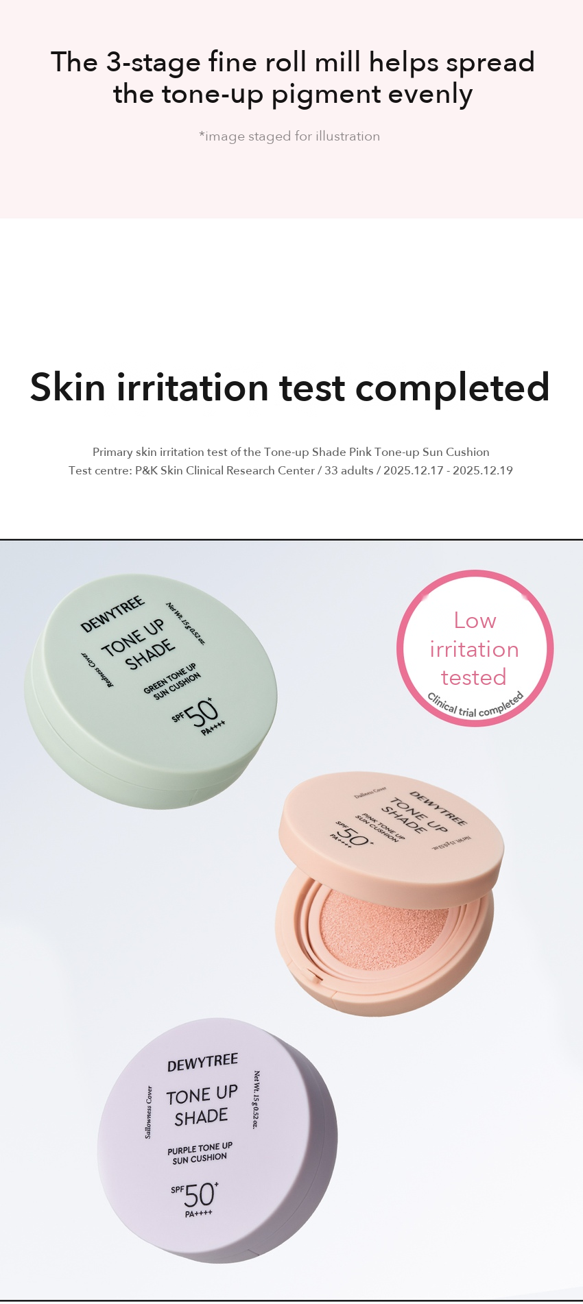 DEWYTREE Pink Tone-Up Sun Cushion detail 07