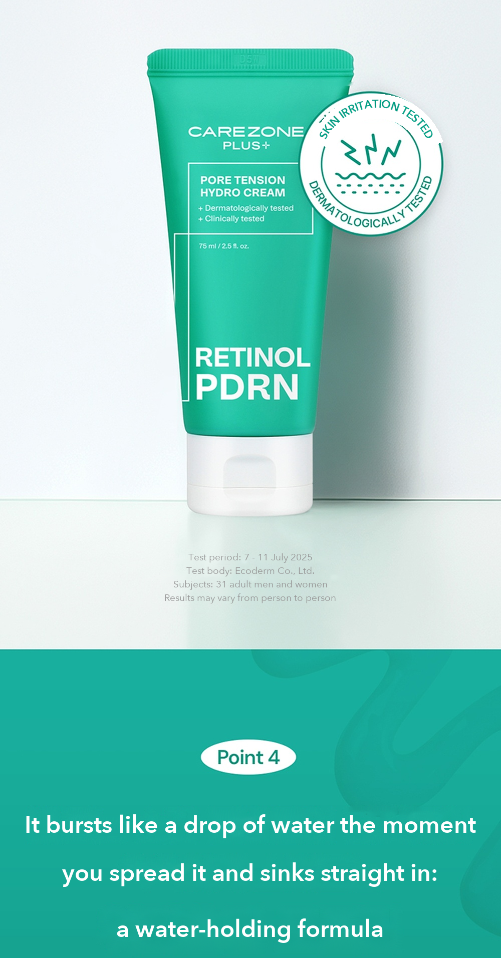 CAREZONE PLUS+ Pore Tension Hydro Cream 75ml detail 07
