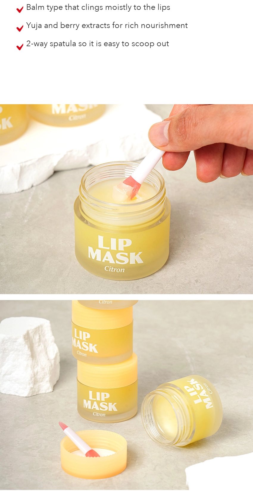 DAISO Lip Sleeping Mask Yuja detail 02