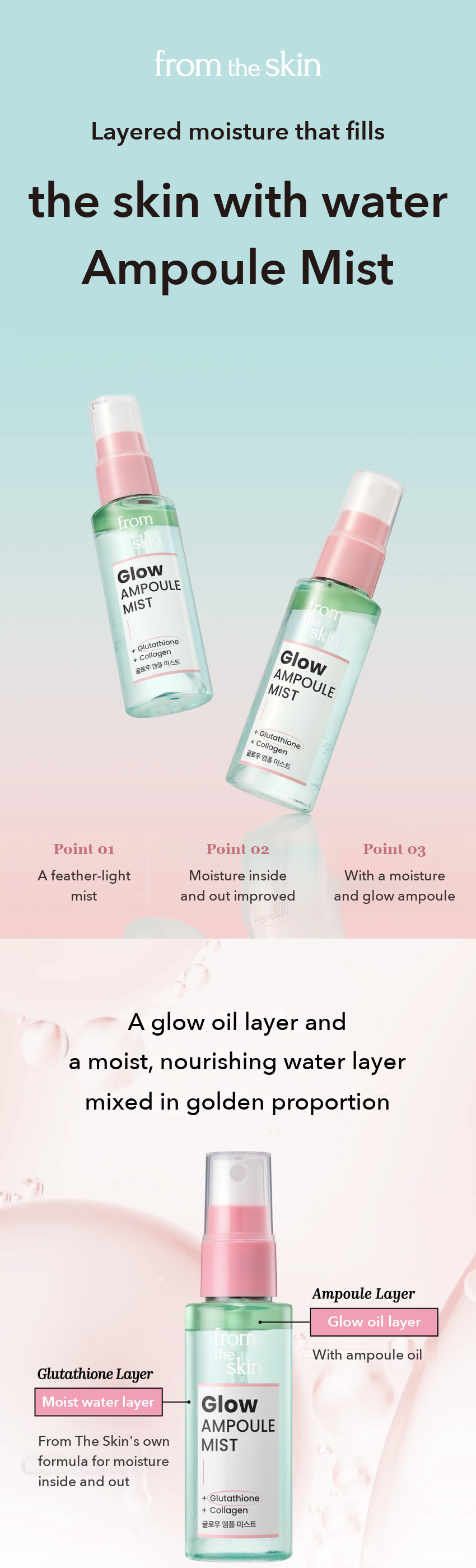 From The Skin Glow Ampoule Mist 50ml detail 01