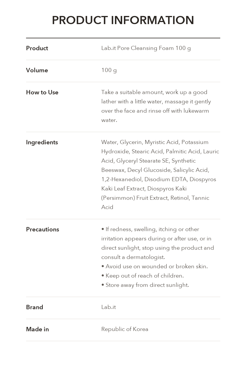 Lab.it Pore Cleansing Foam detail 9