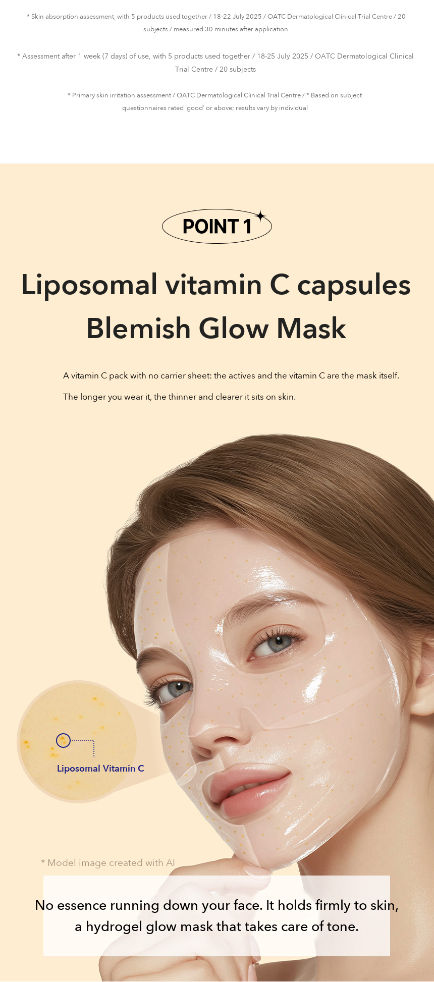 CLEADERM Liposome Vitamin C Blemish Glow Mask detail 04