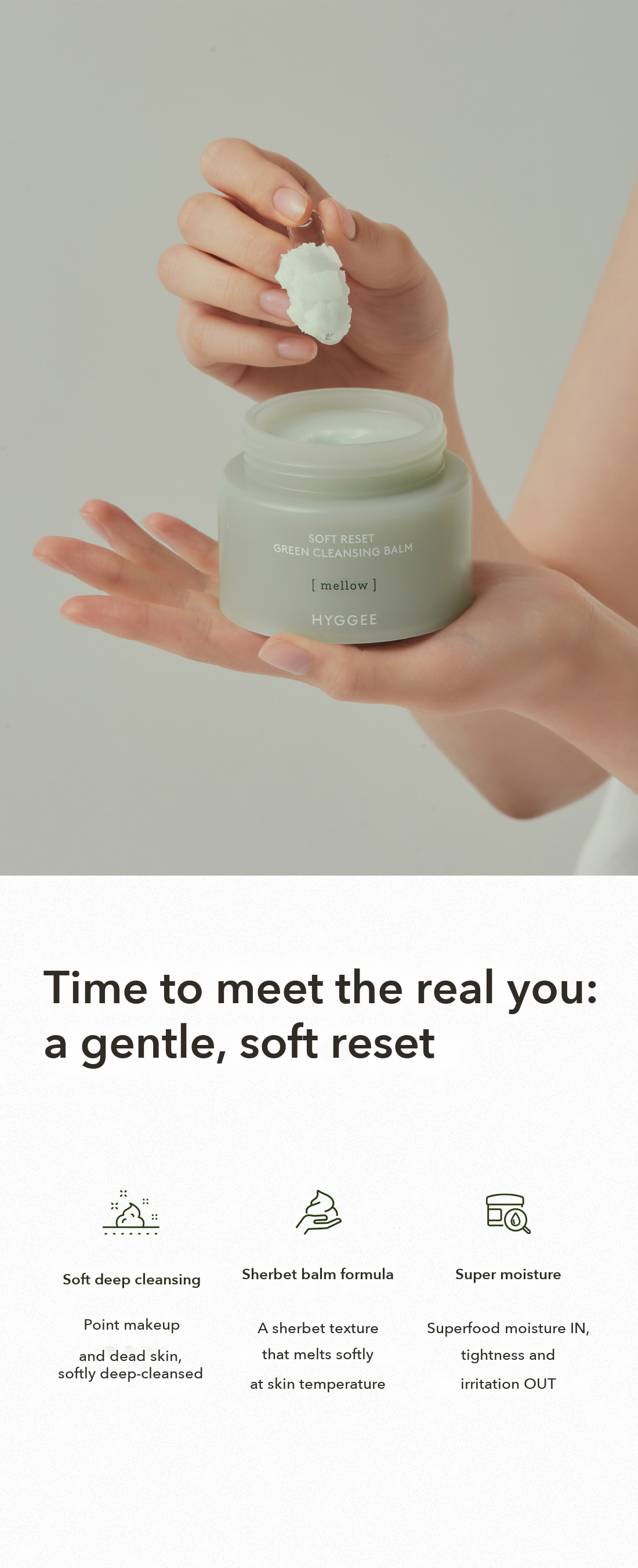 HYGGEE Soft Reset Green Cleansing Balm detail 3