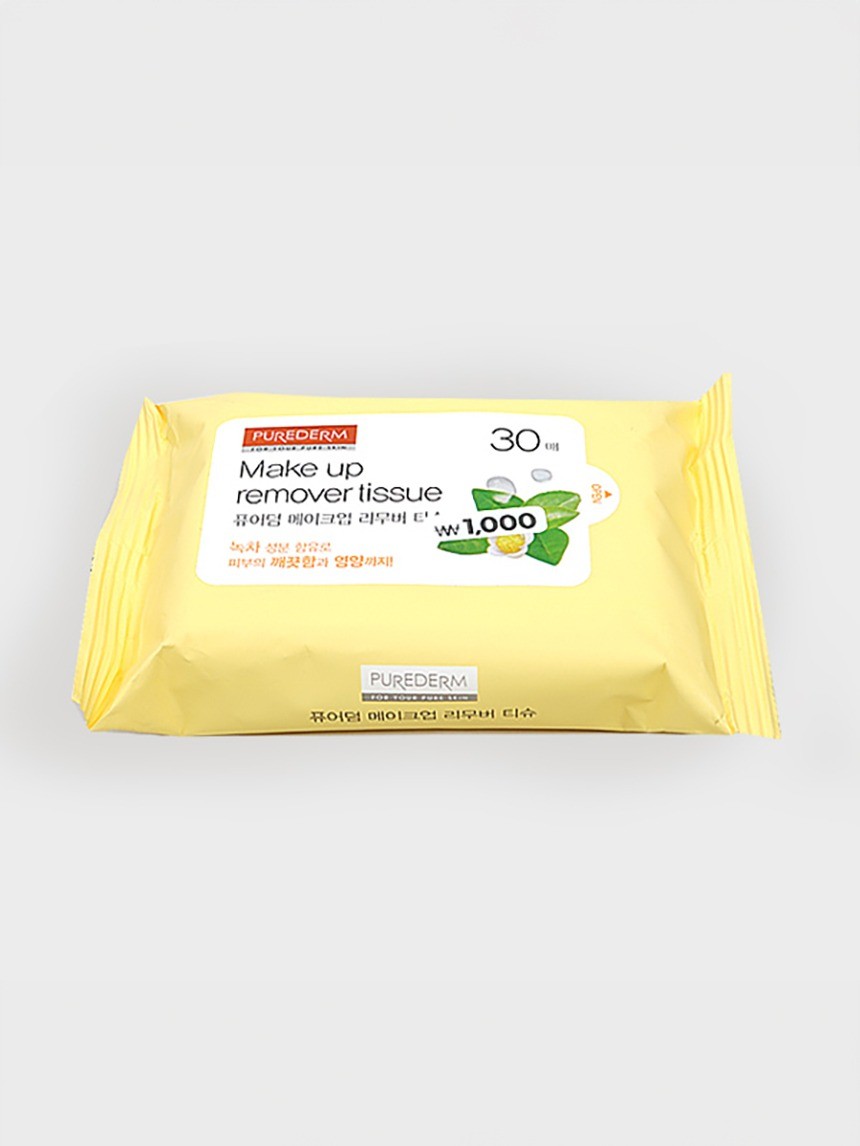 PUREDERM Makeup Remover Tissue 30 Sheets