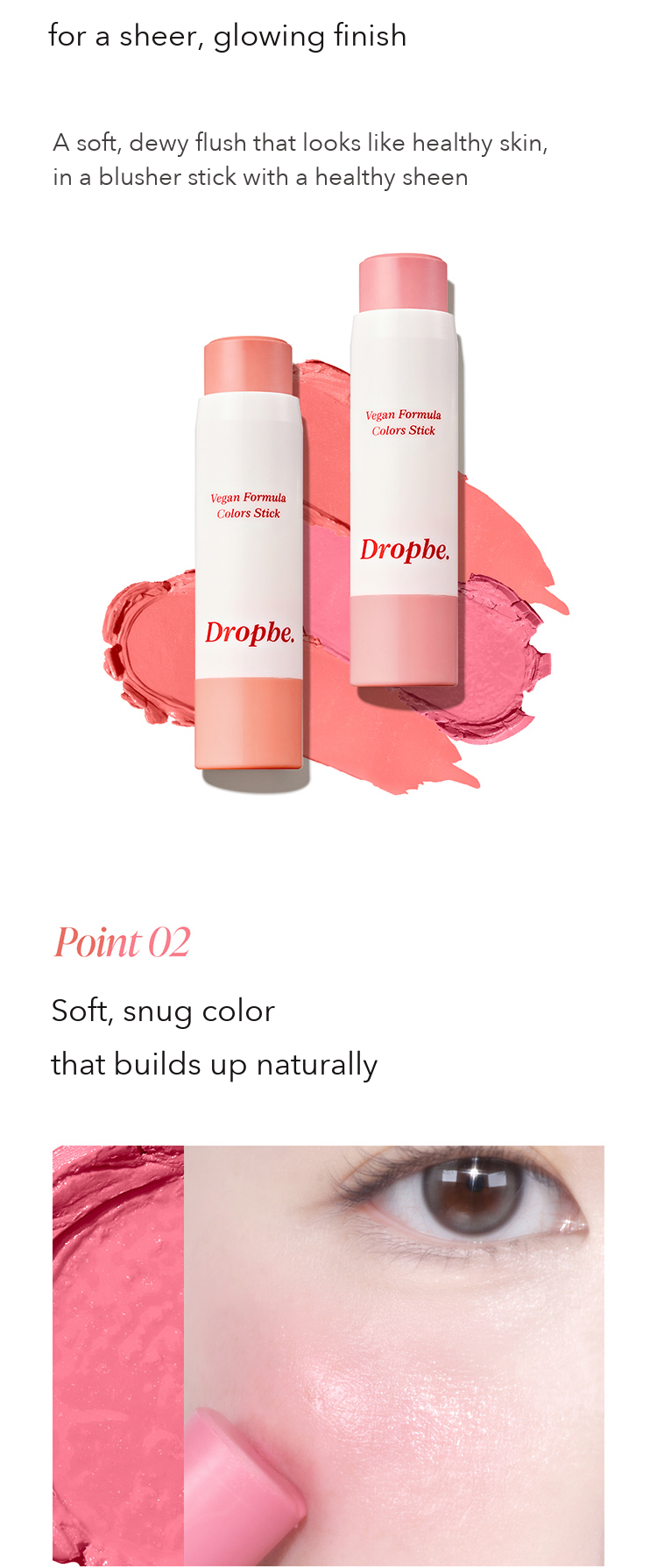 Dropbe Colors Blusher Stick detail 3