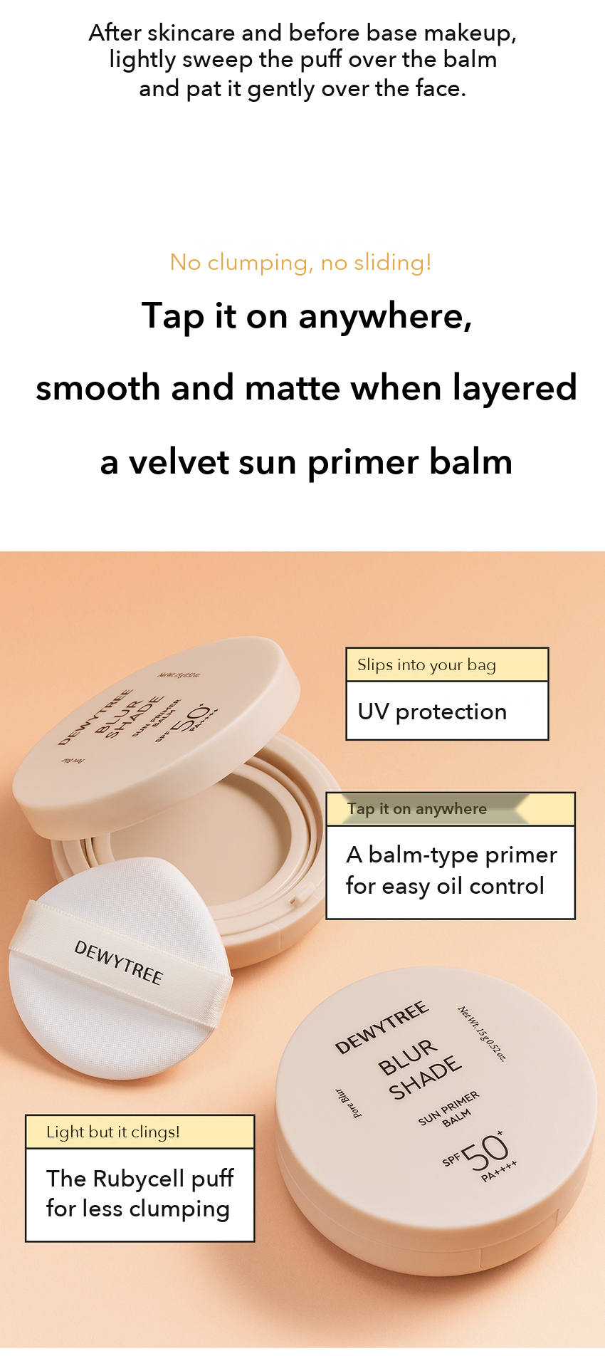 DEWYTREE Blur Sun Primer Balm detail 14