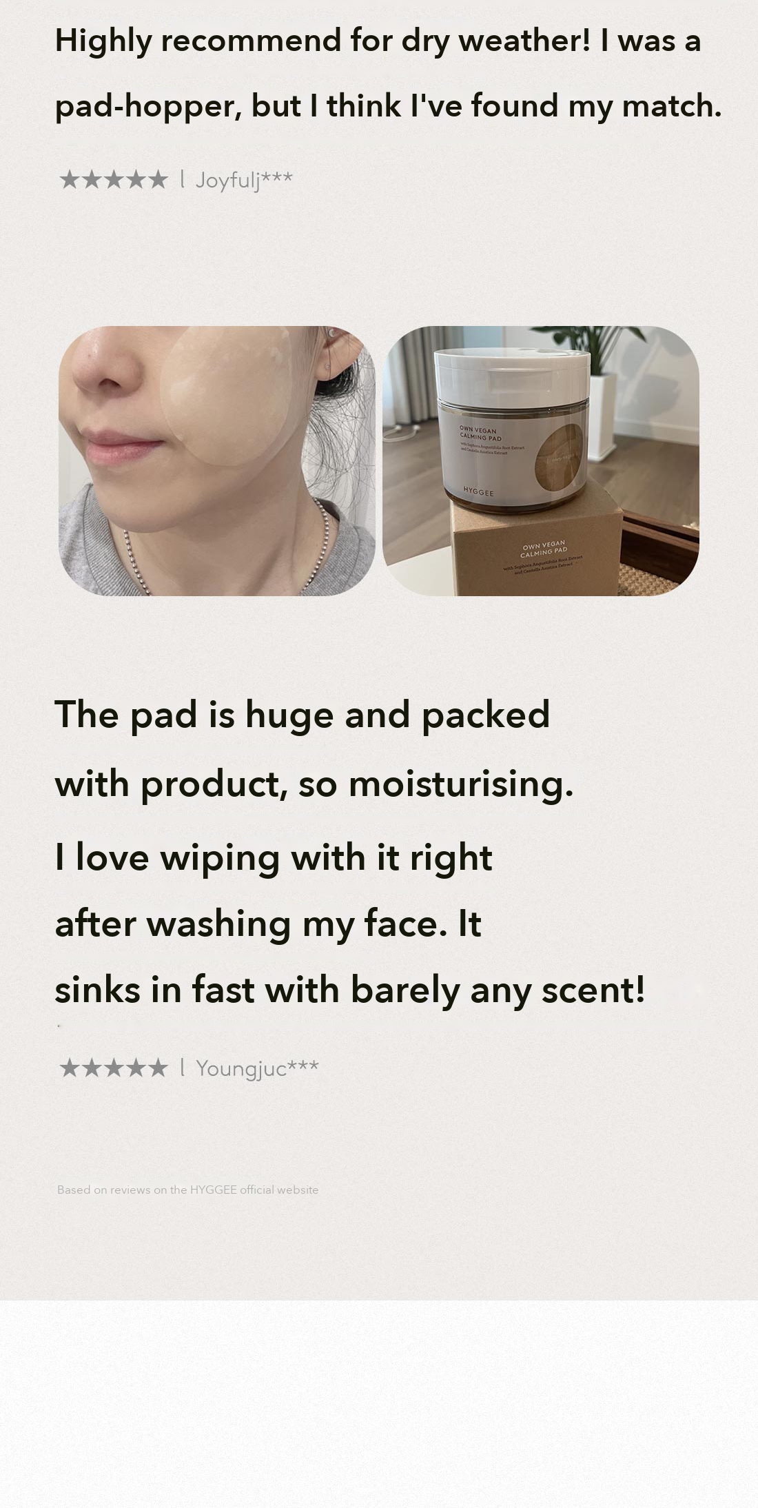 HYGGEE Own Vegan Calming Pad detail 11