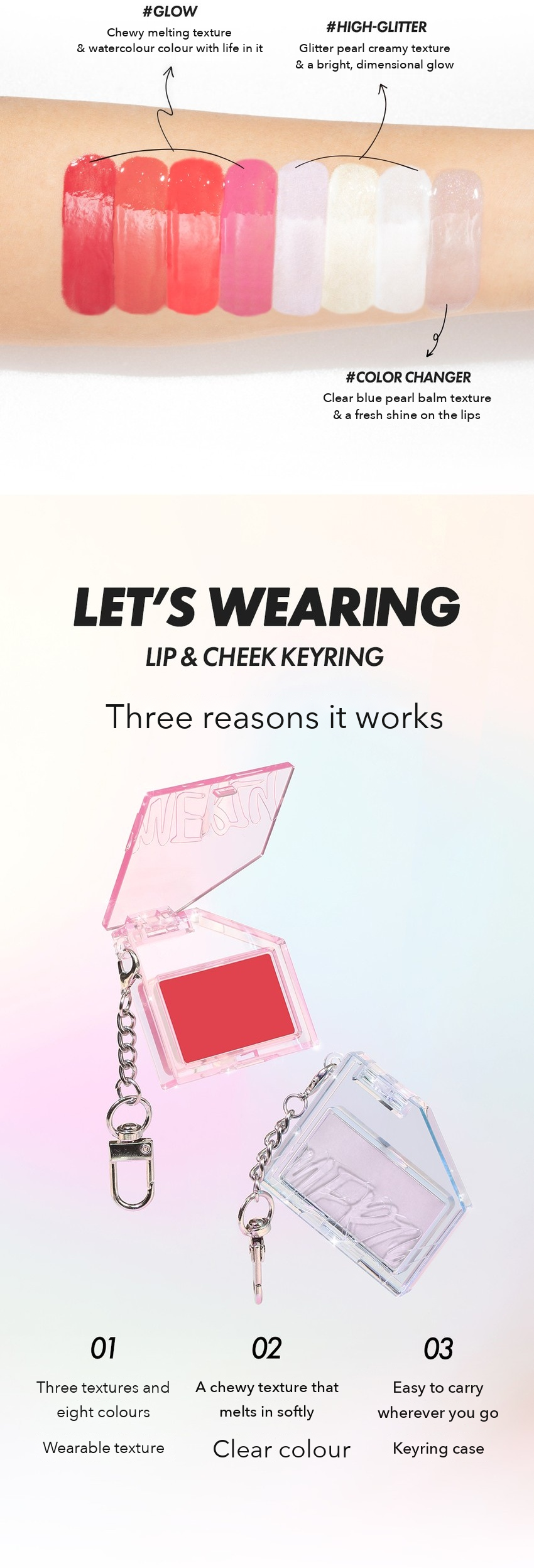 MERZY Let's Wearing Lip & Cheek Keyring detail 05