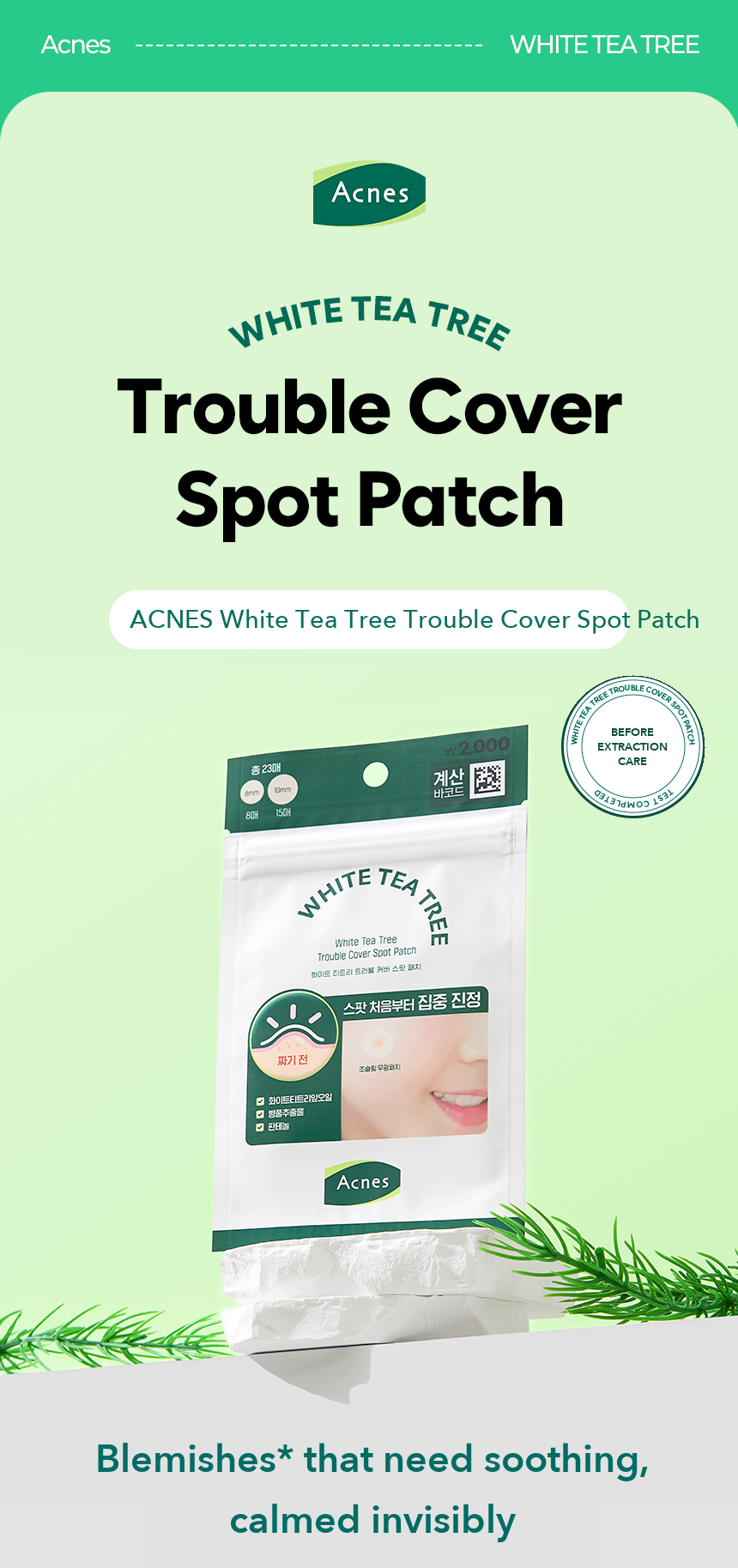 ACNES White Tea Tree Trouble Cover Spot Patch detail 2