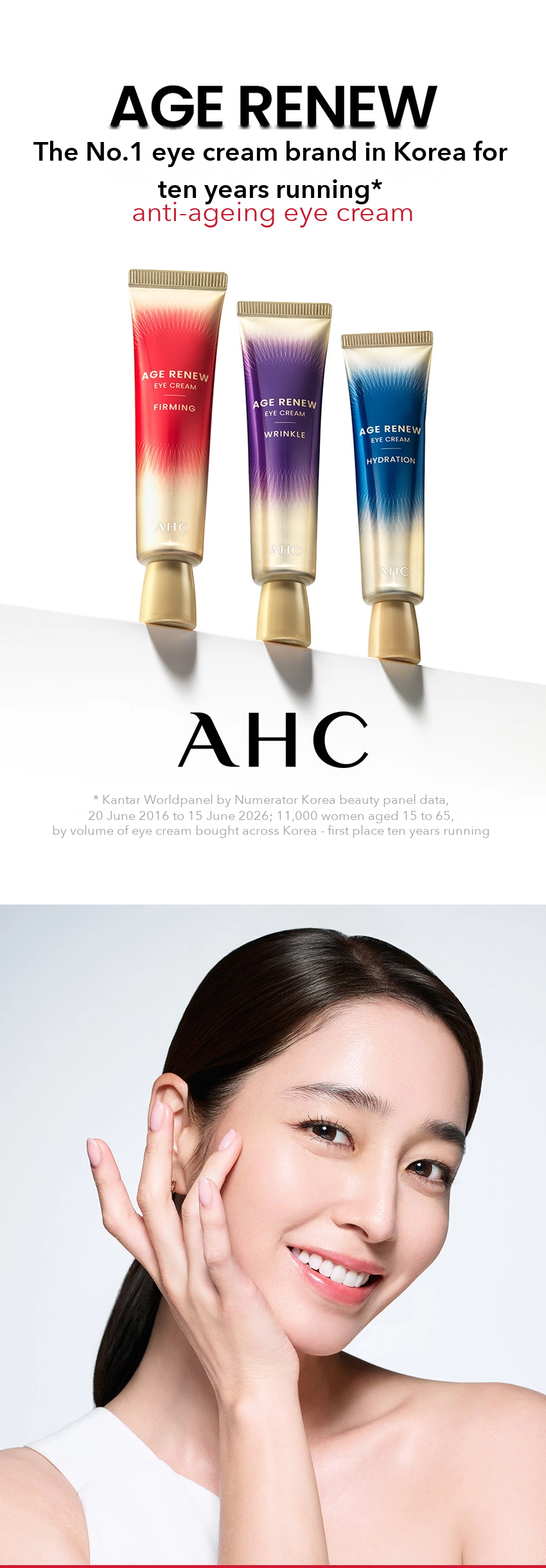 AHC Age Renew Eye Cream Firming detail 01