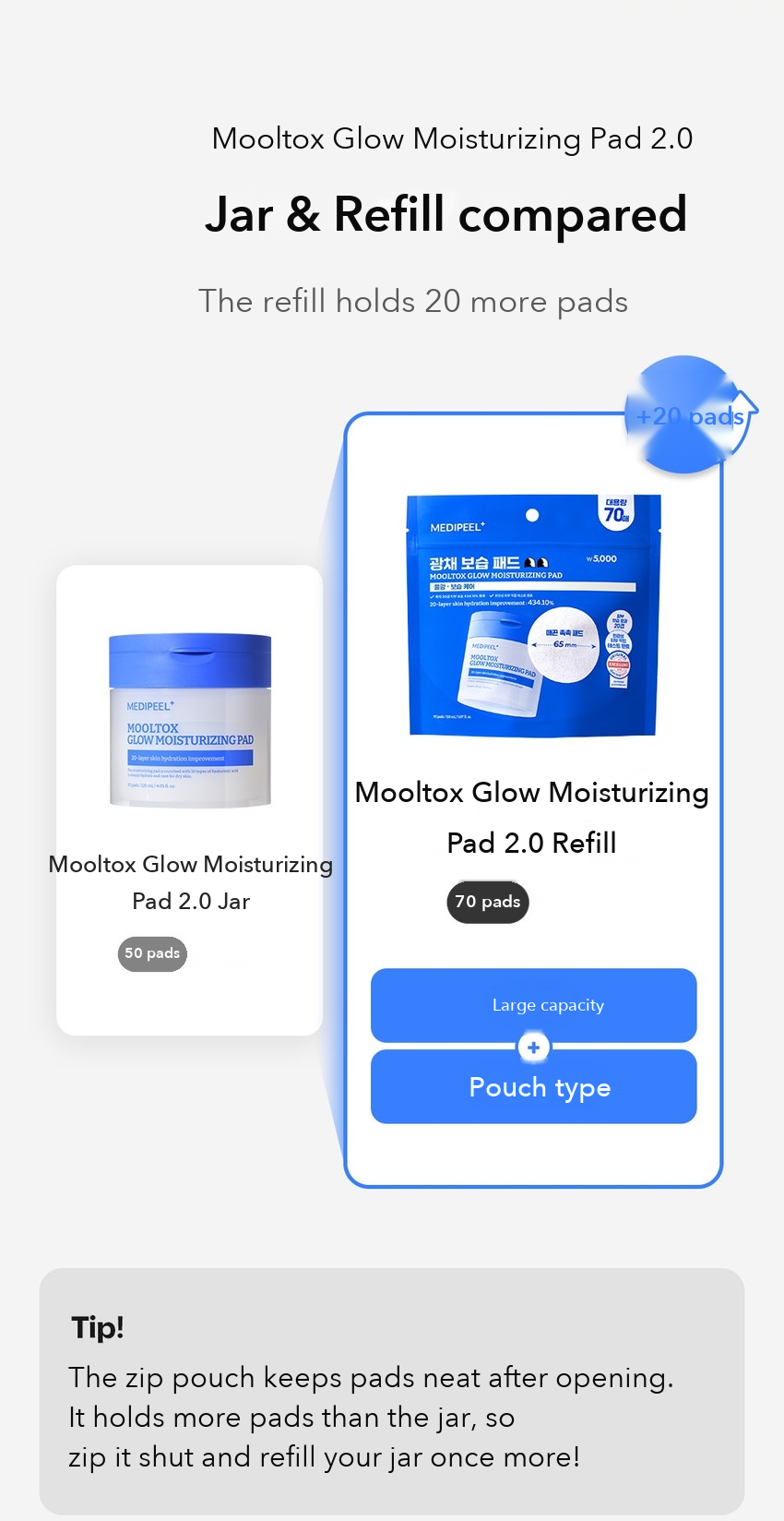 MEDIPEEL Mooltox Glow Moisturizing Pad 2.0 Refill detail 3