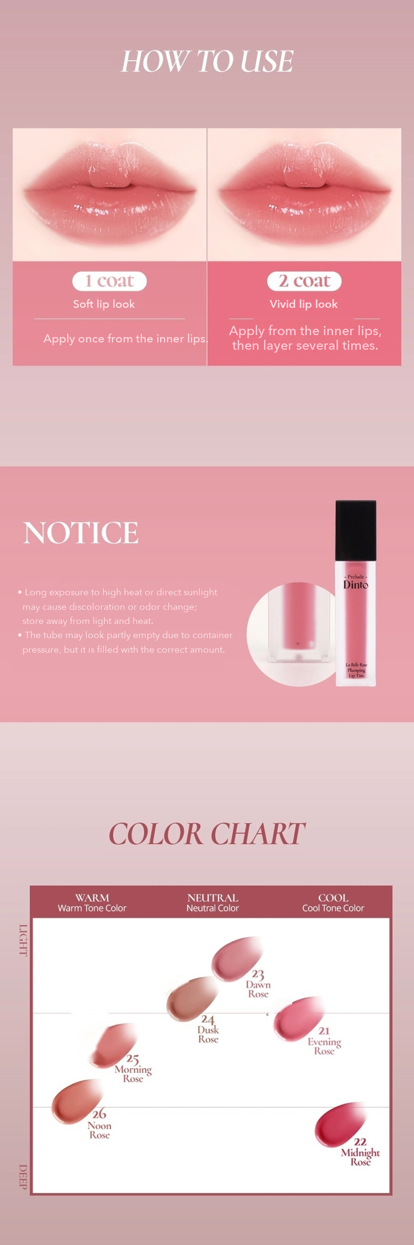 Prelude Dinto La Belle Rose Plumping Lip Tint 5g detail 10