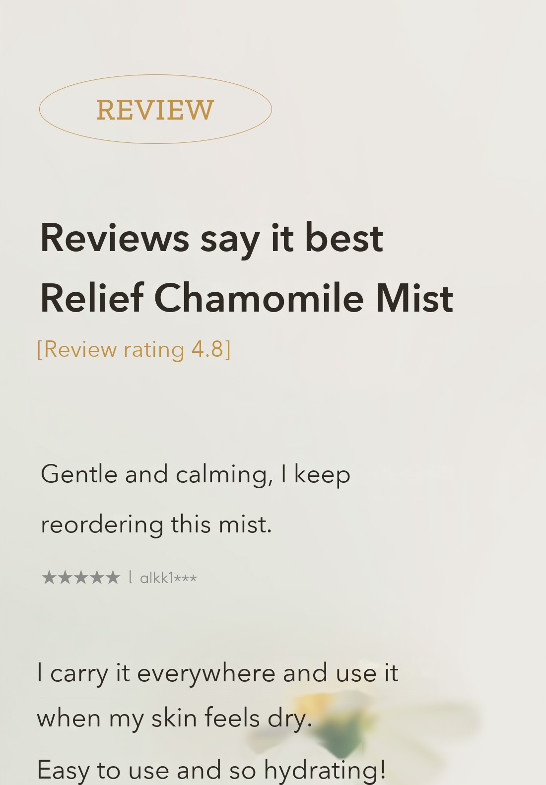 HYGGEE Relief Chamomile Mist detail 10