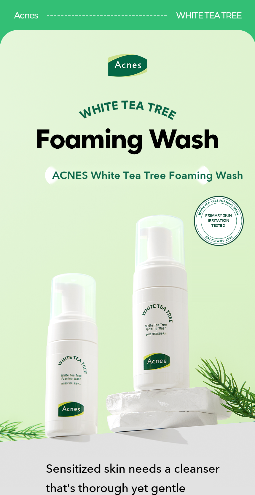 ACNES White Tea Tree Foaming Wash 100ml detail 02