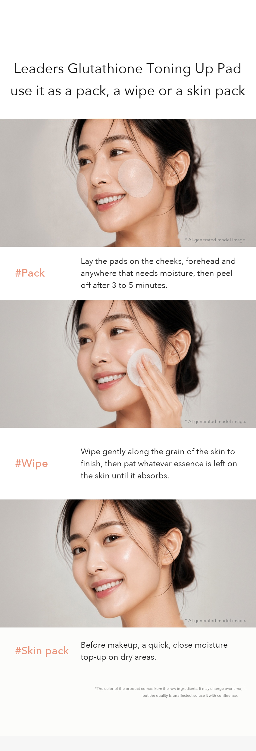 LEADERS Glutathione Toning Up Pad detail 08