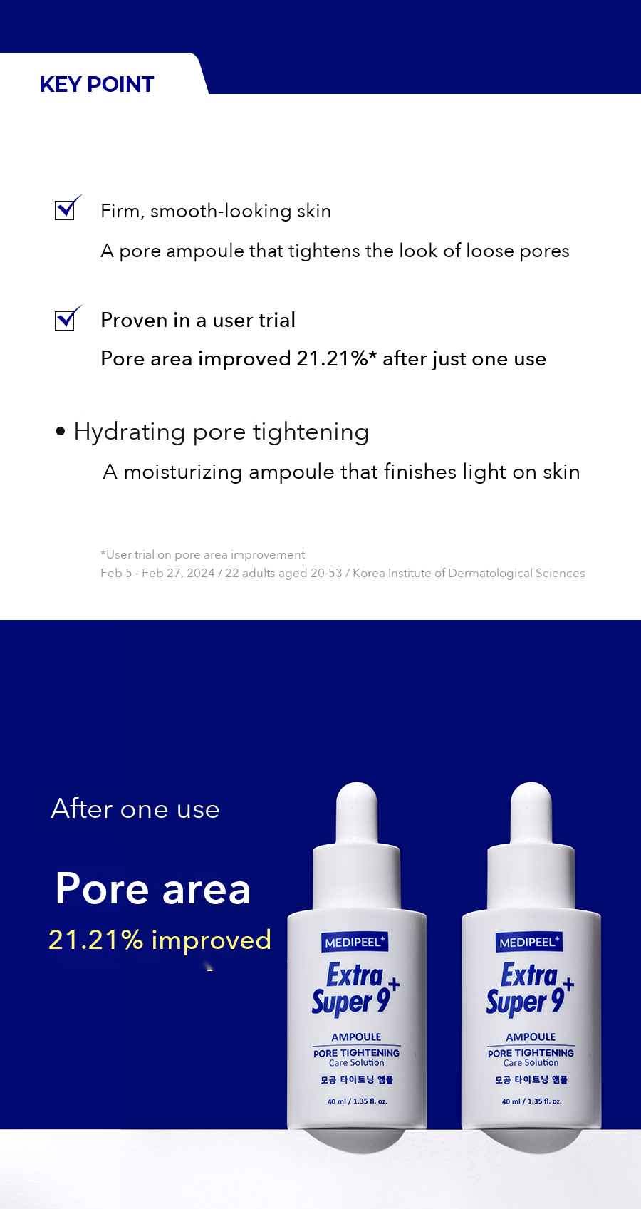 MEDIPEEL Extra Super 9 Plus Pore Tightening Ampoule 40ml detail 02