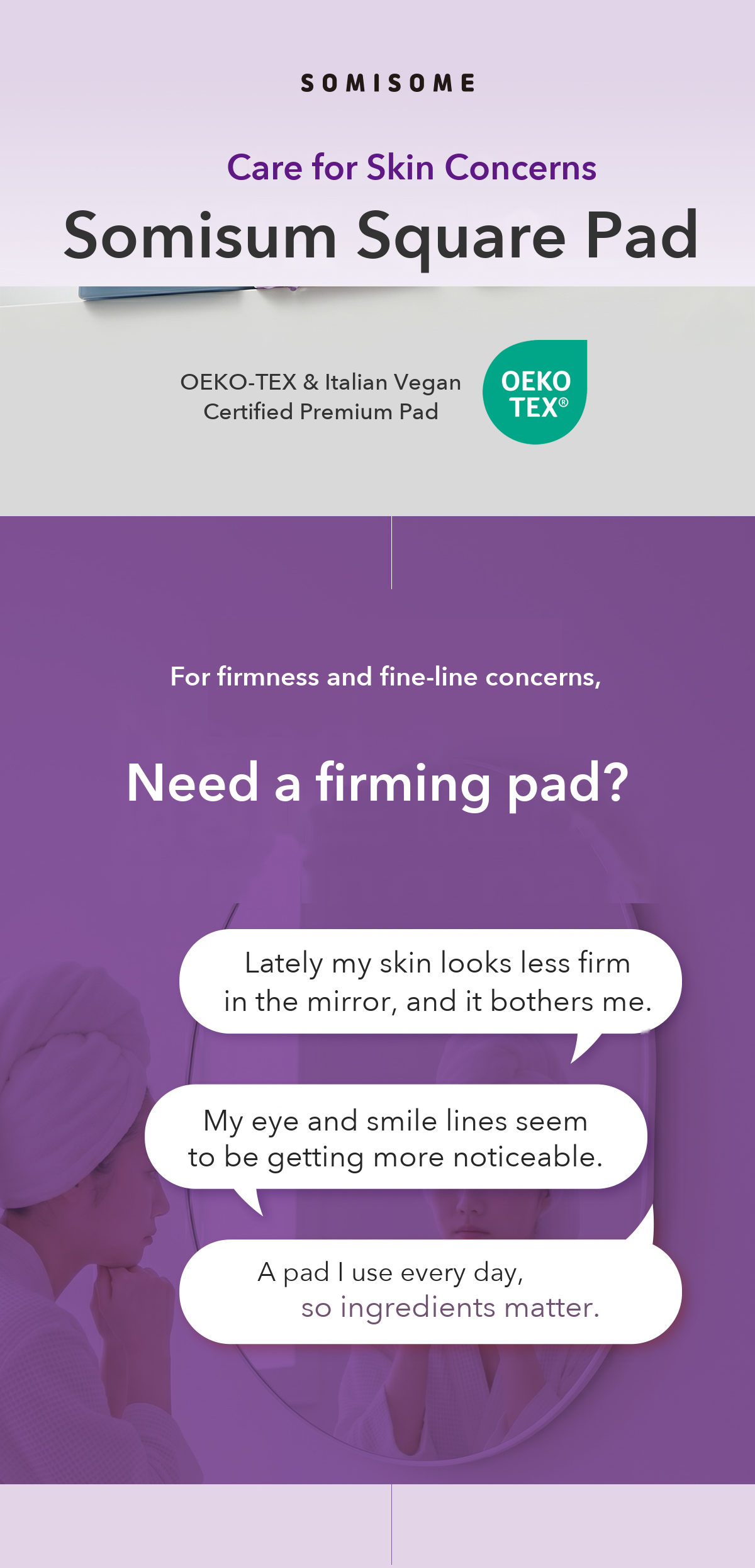 Somisome Bakuchiol Firming Square Pad detail 1