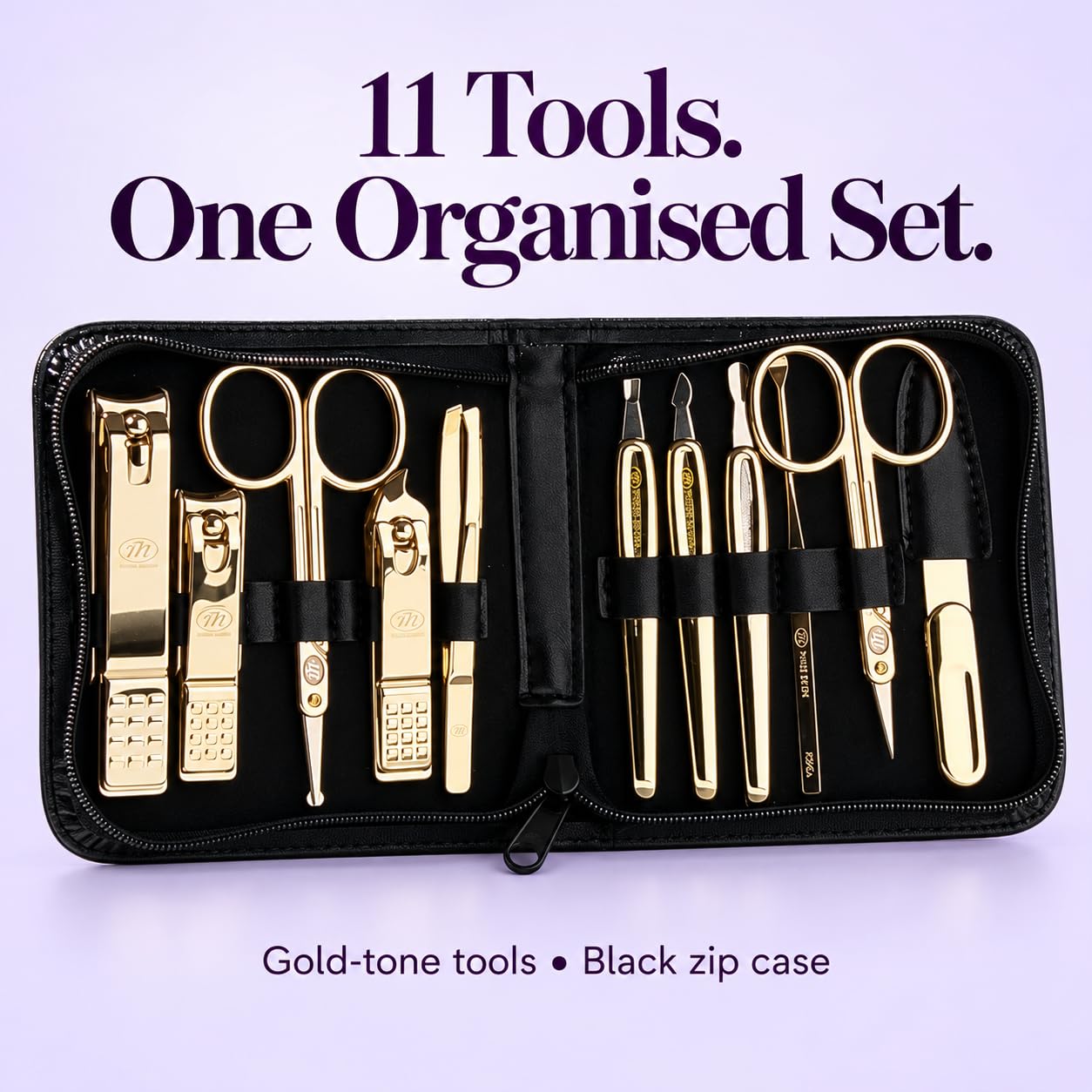 777 K-Heritage 11-Piece Nail Care Set Gold detail 02
