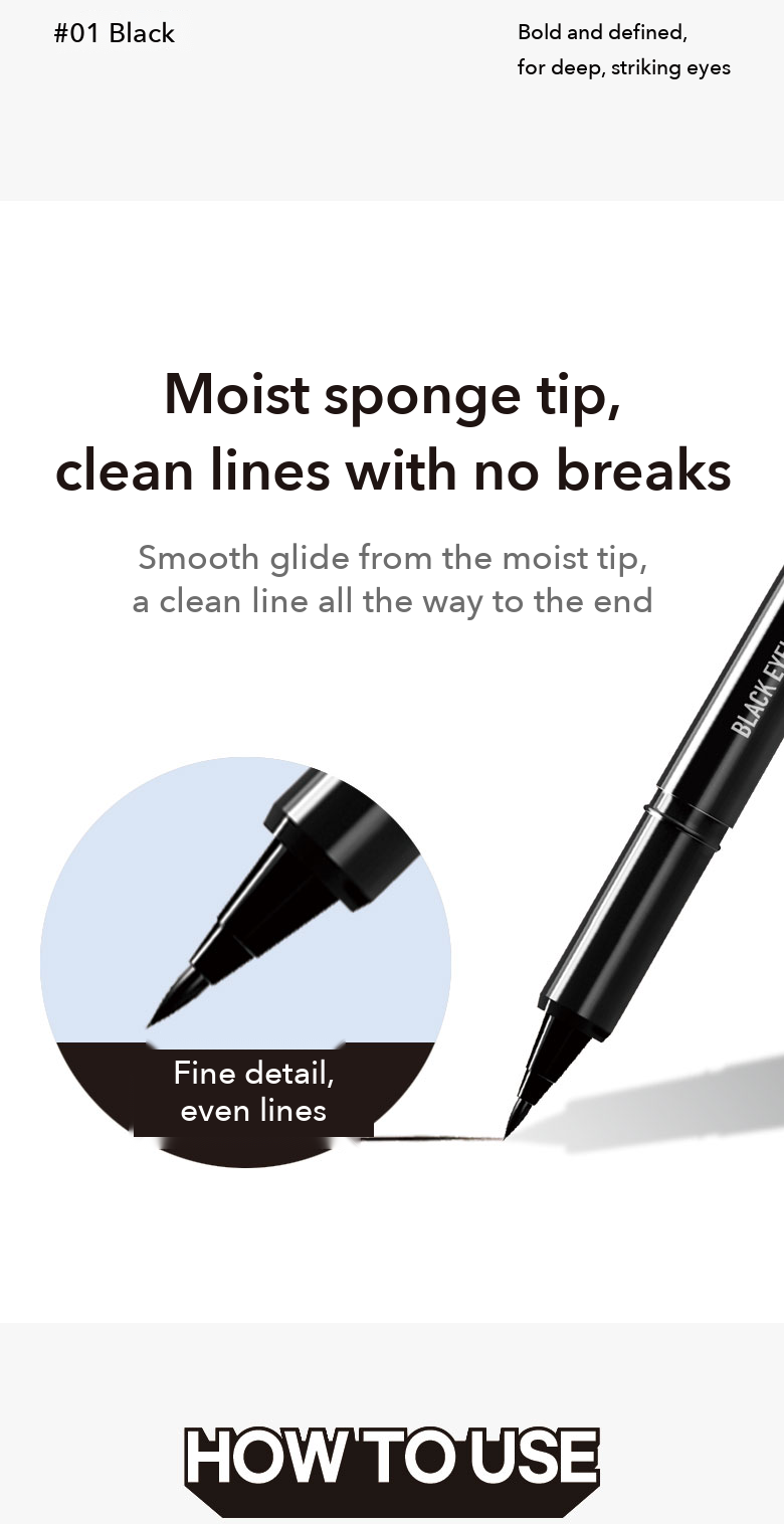 STYLISH Brush Pen Eyeliner Black detail 4
