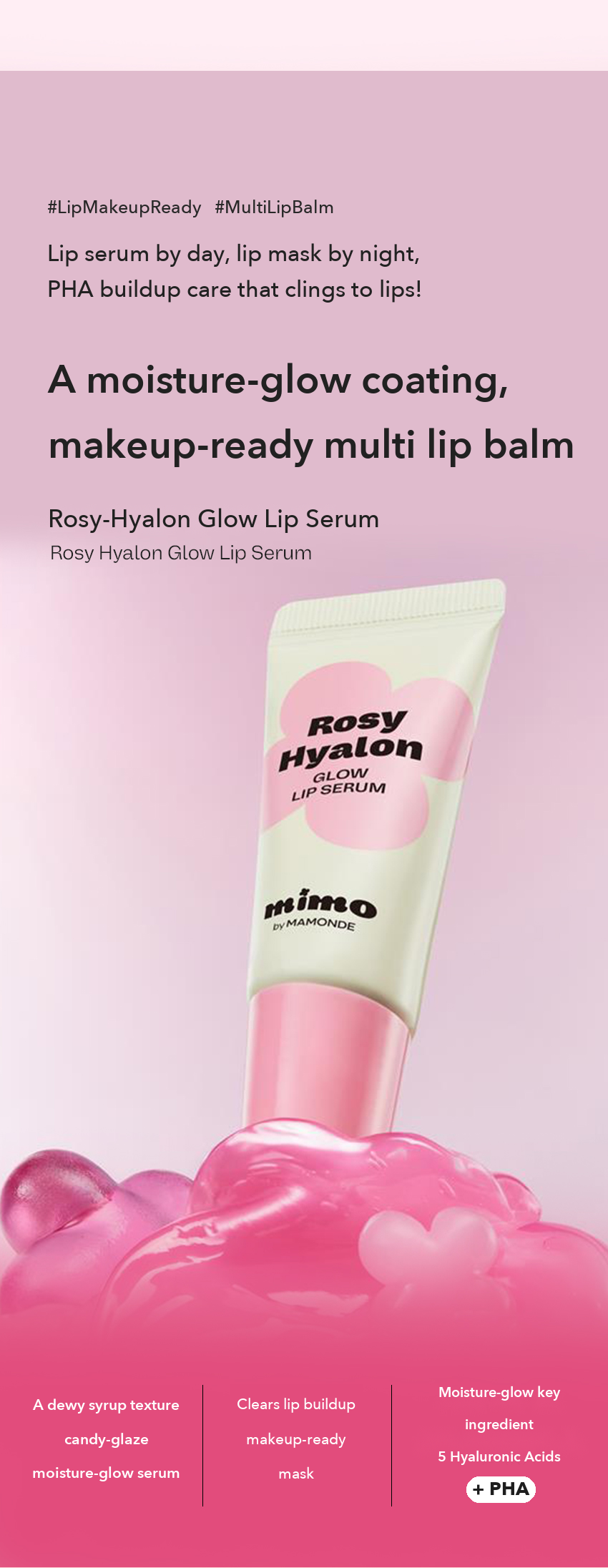 MIMO by MAMONDE Rosy-Hyalon Glow Lip Serum detail 02