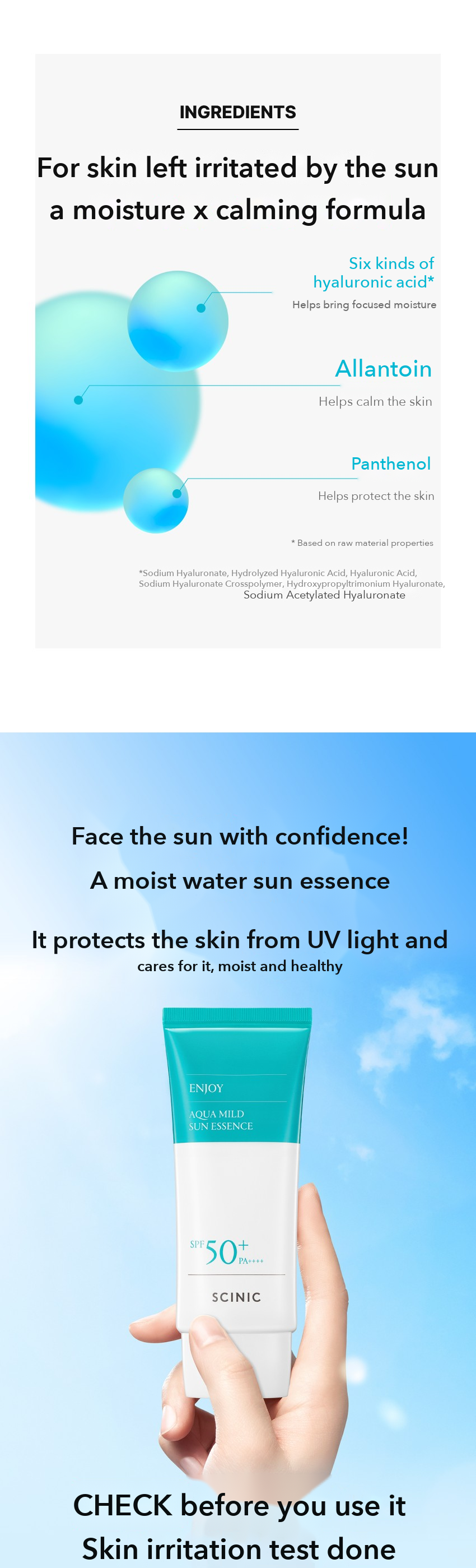 SCINIC Enjoy Aqua Mild Sun Essence 60g detail 06