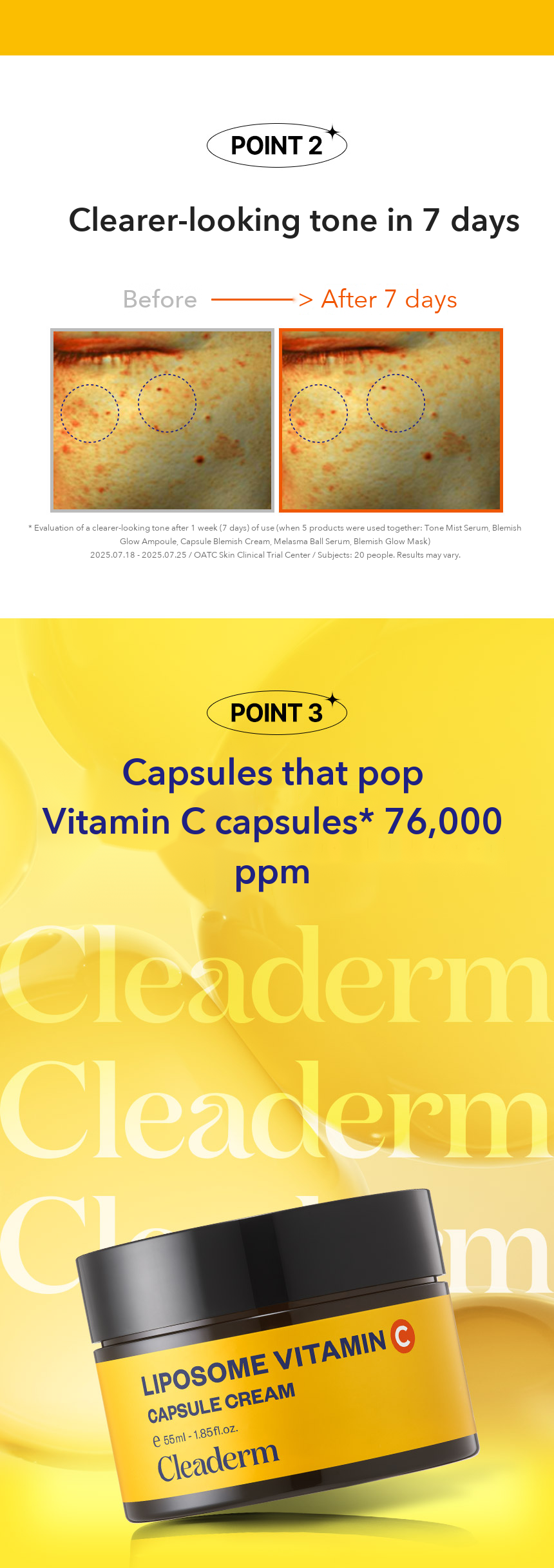 CLEADERM Liposome Vitamin C Capsule Cream detail 05
