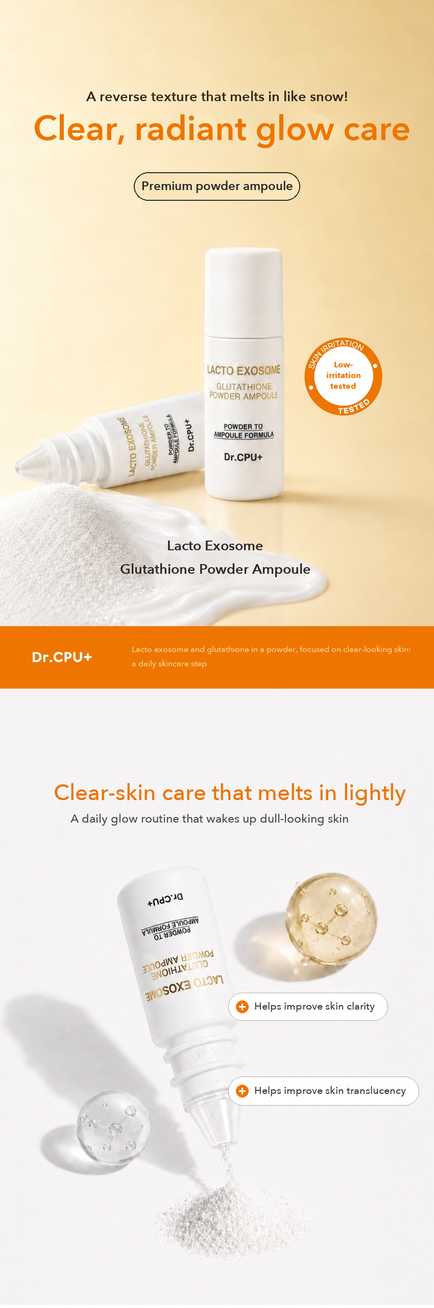 Dr.CPU+ Lacto Exosome Glutathione Powder Ampoule detail 01