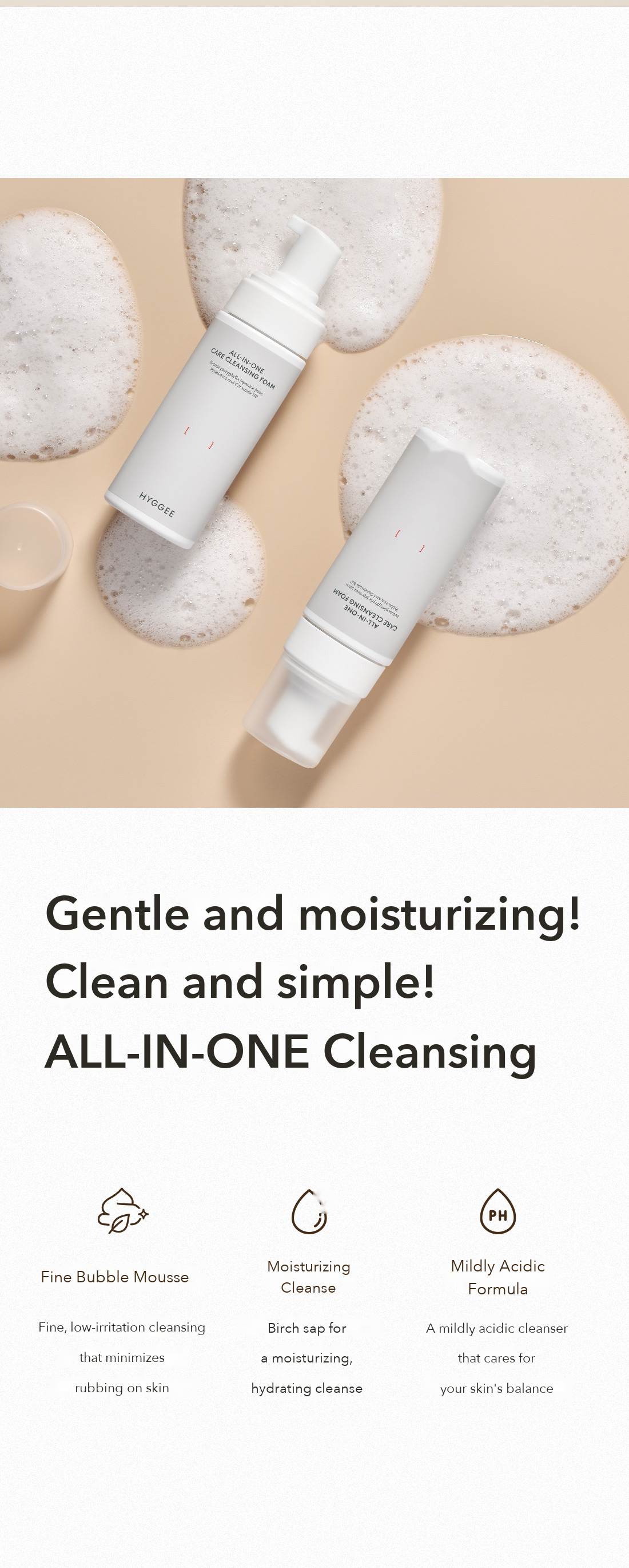 HYGGEE All-In-One Care Cleansing Foam detail 2