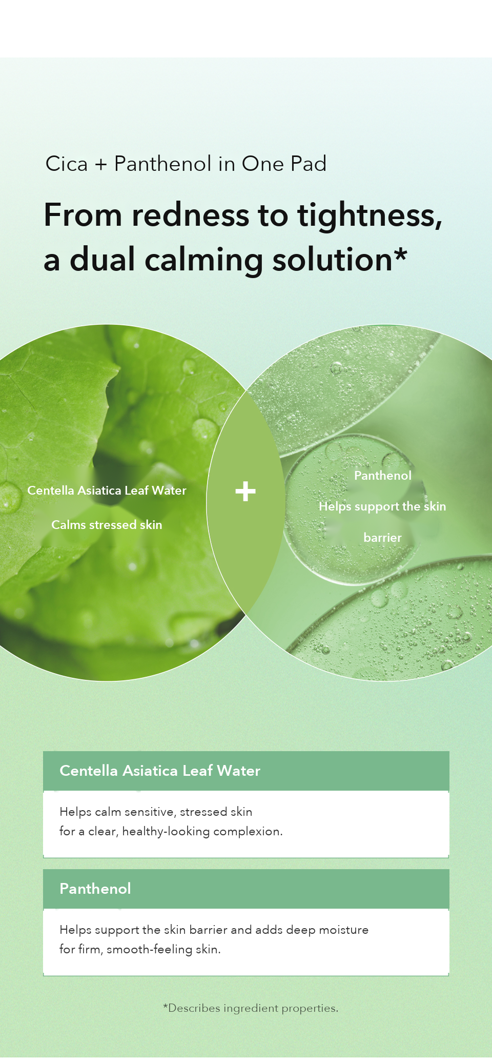 HE:ARIM Cica Panthenol Toner Pad detail 10