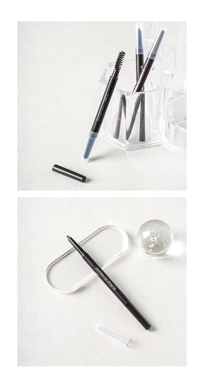DAISO Flat Eyebrow Pencil Dark Brown detail 02