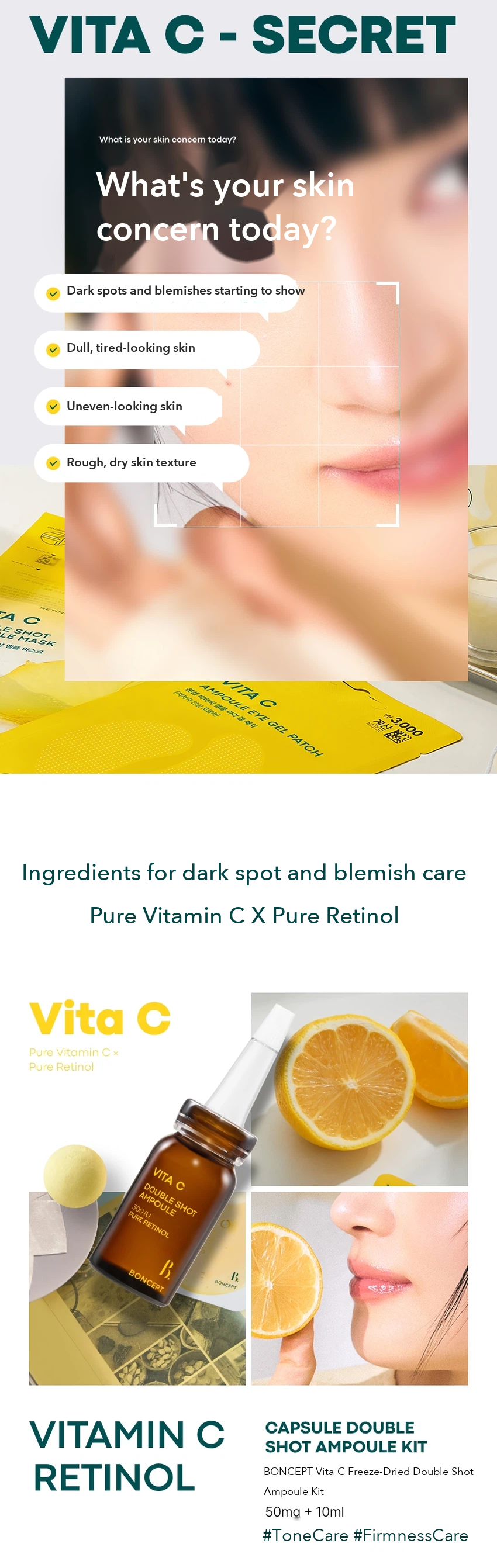 BONCEPT Vita C Freeze-Dried Double Shot Ampoule Kit detail 03