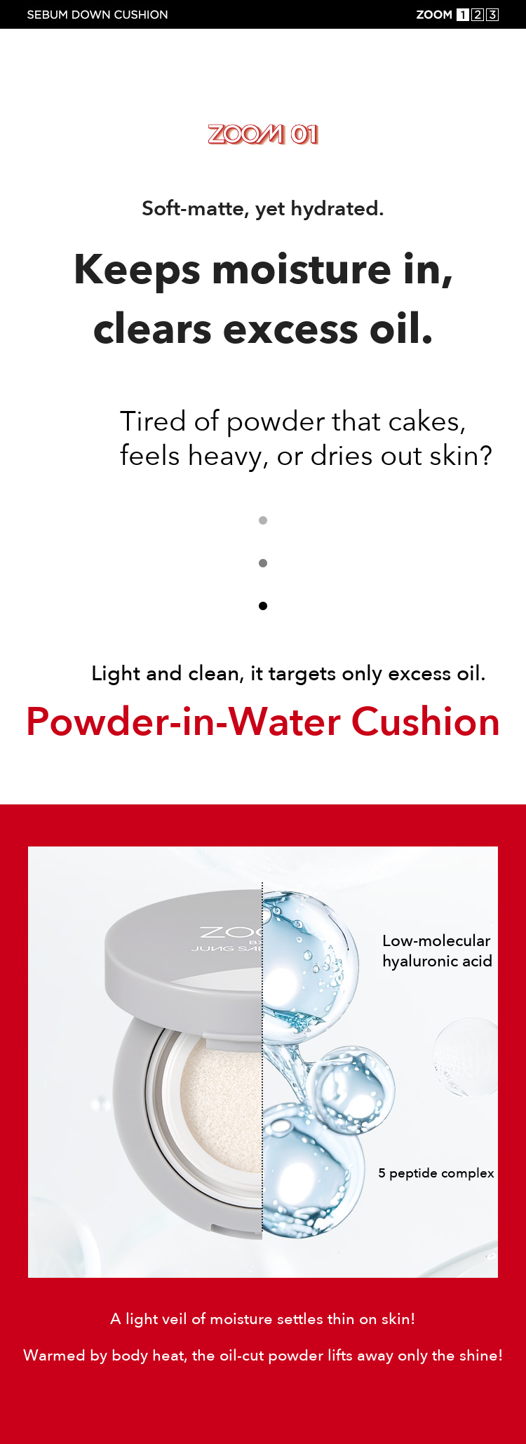 ZOOM by JUNGSAEMMOOL Sebum Down Cushion 4g detail 04