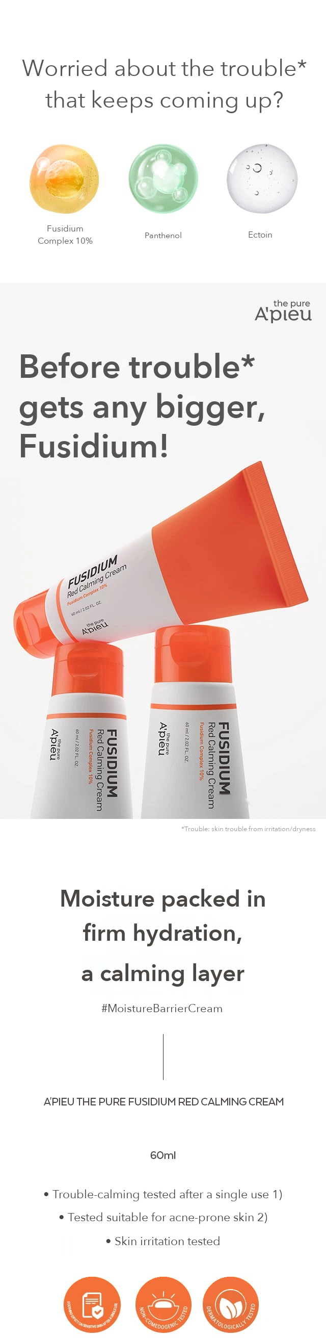 A'PIEU The Pure Fusidium Red Soothing Cream detail 1