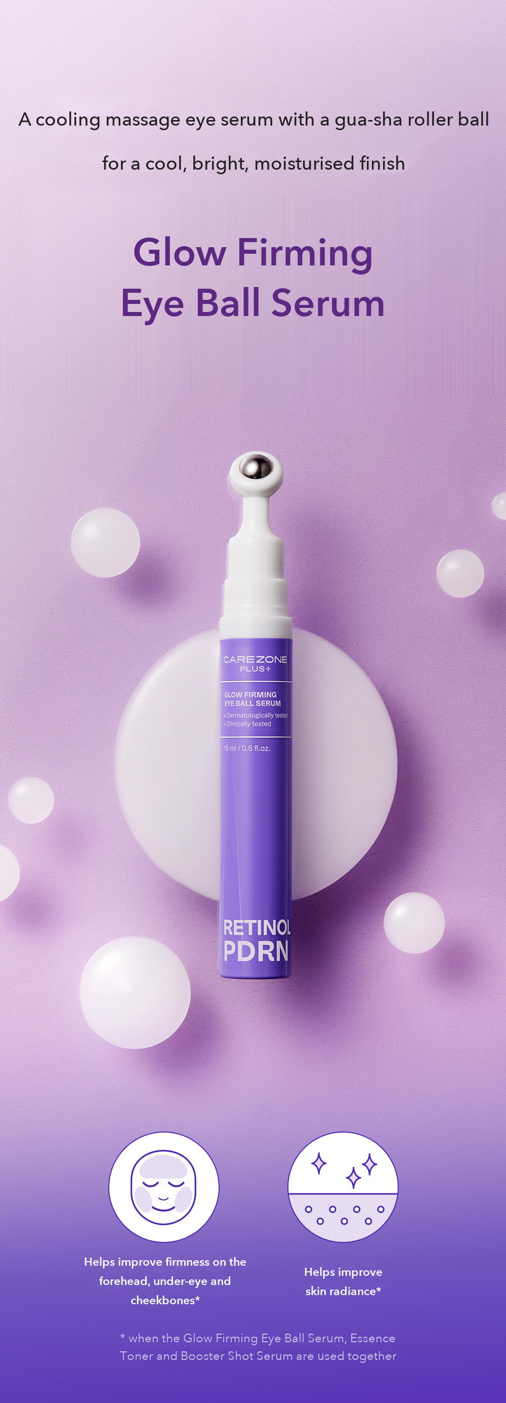 CAREZONE PLUS+ Glow Firming Eye Ball Serum detail 01