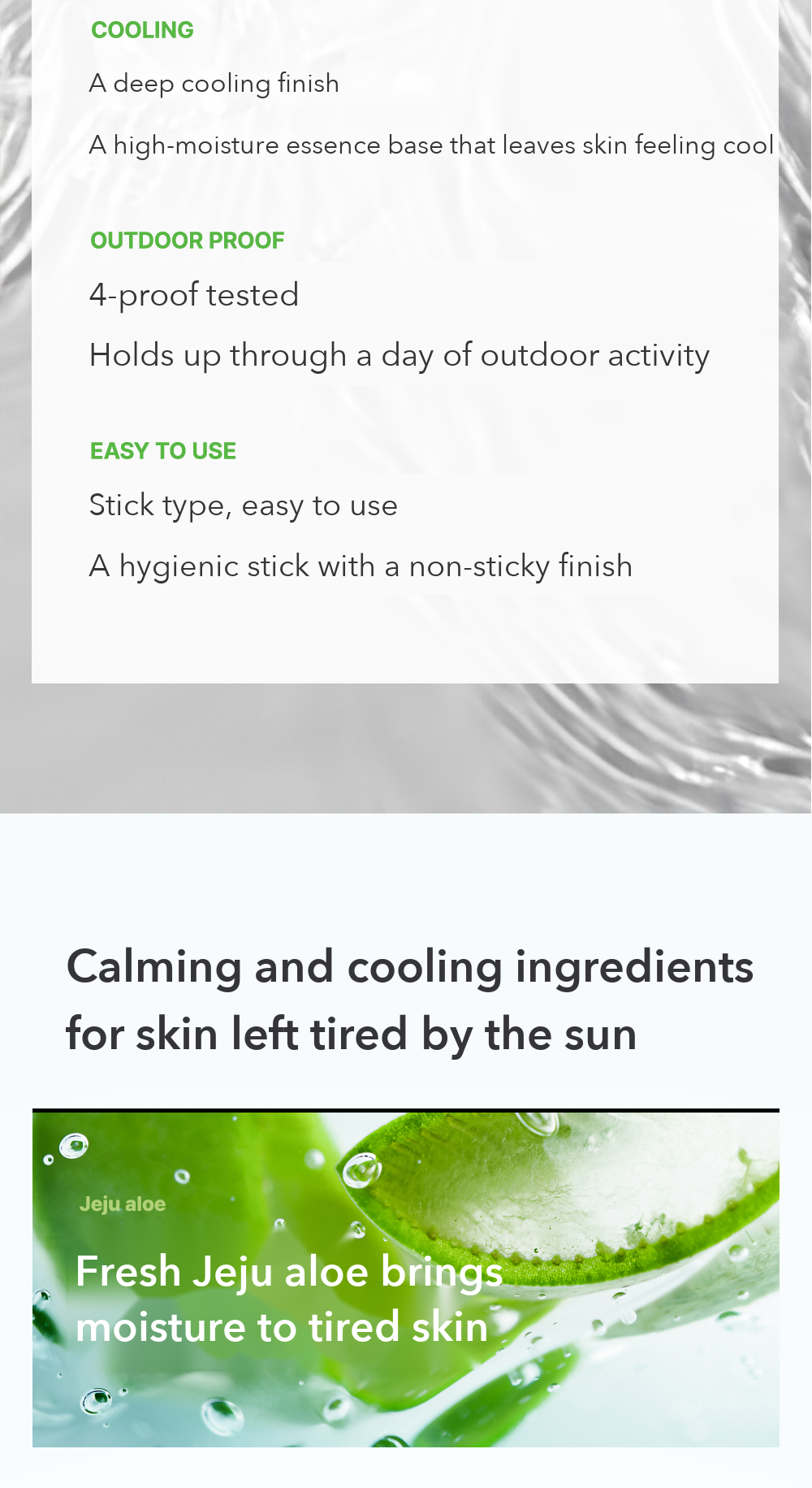 Kim Jeong Moon Aloe Cure Alpha Water Splash Cooling Sun Stick detail 5