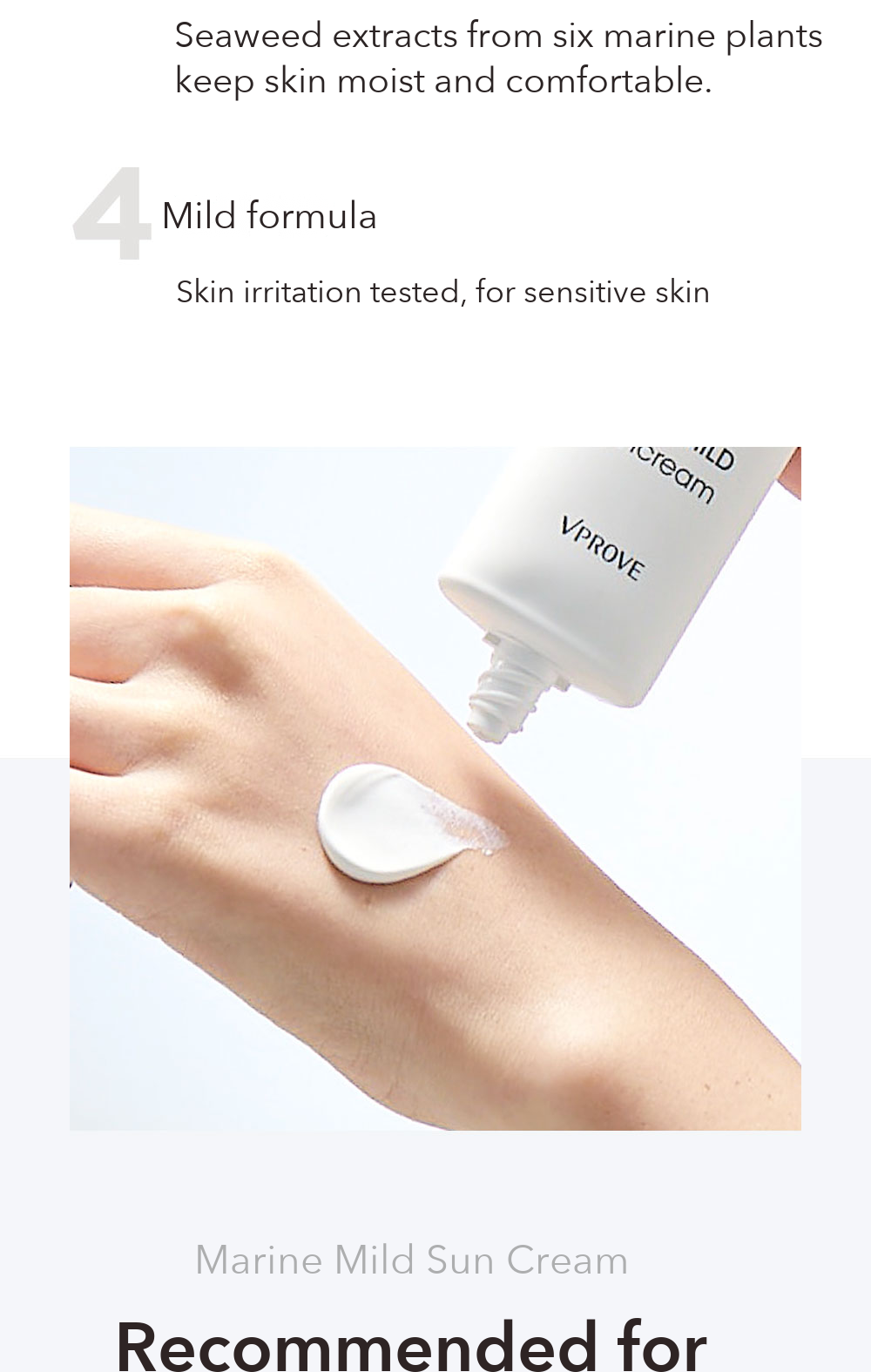 VPROVE Marine Mineral Mild Sun Cream detail 06