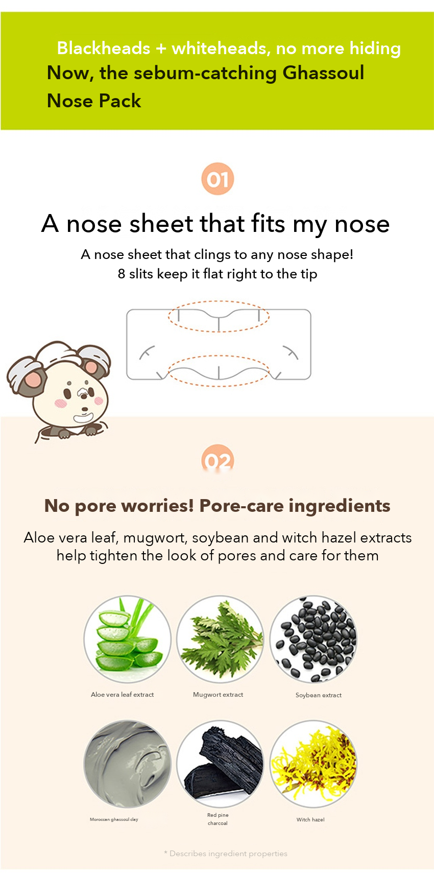 Haeserin Ghassoul Nose Pack 3 Sheets detail 02