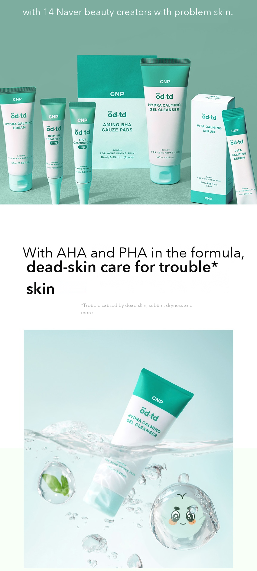 CNP bye od-td Hydra Calming Gel Cleanser detail 2
