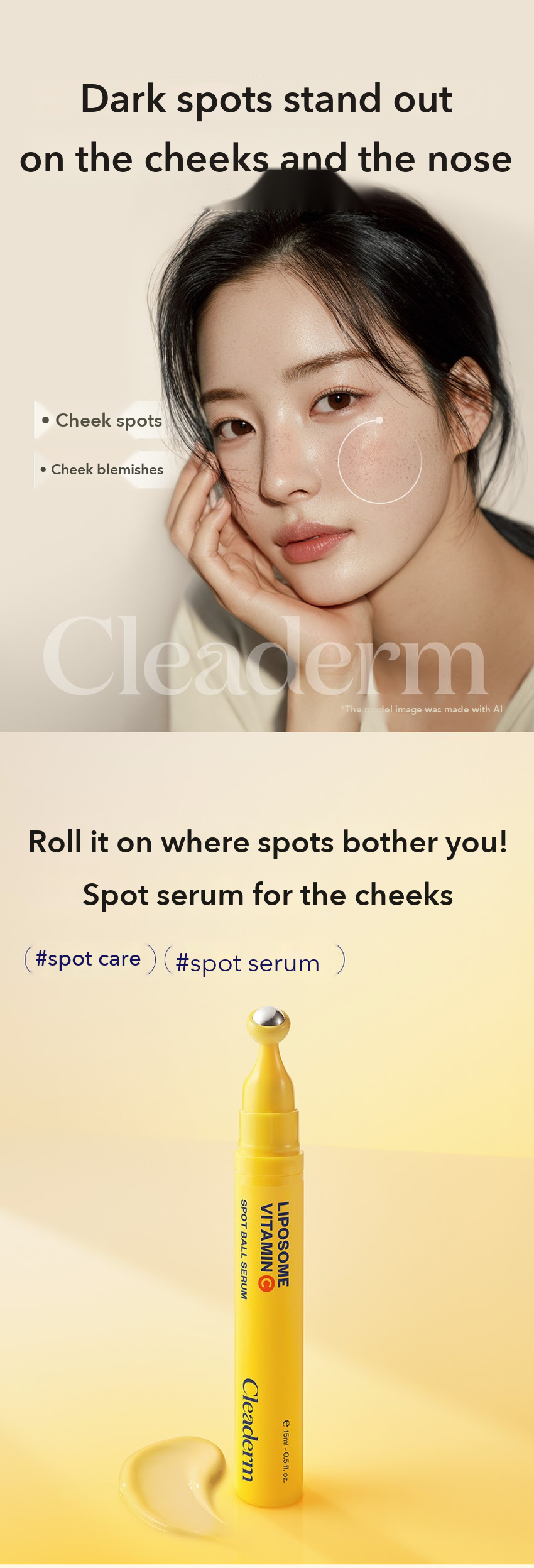 CLEADERM Liposome Vitamin C Cheek Spot Serum detail 02