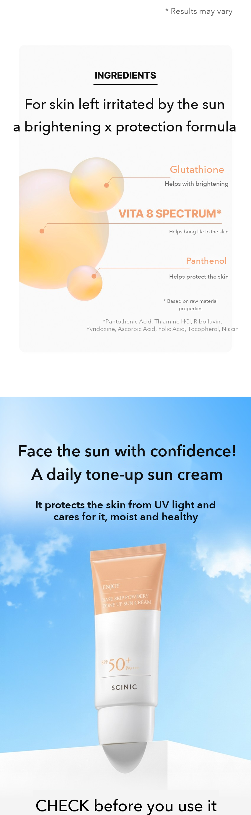 SCINIC Enjoy Base Skip Powdery Tone-up Sun Cream 60g detail 05