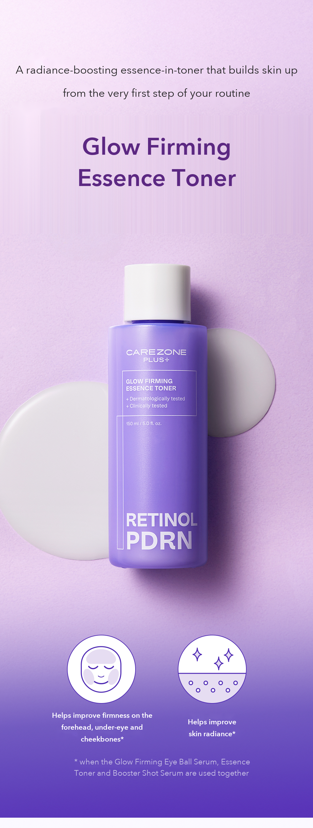 CAREZONE PLUS+ Glow Firming Essence Toner detail 01
