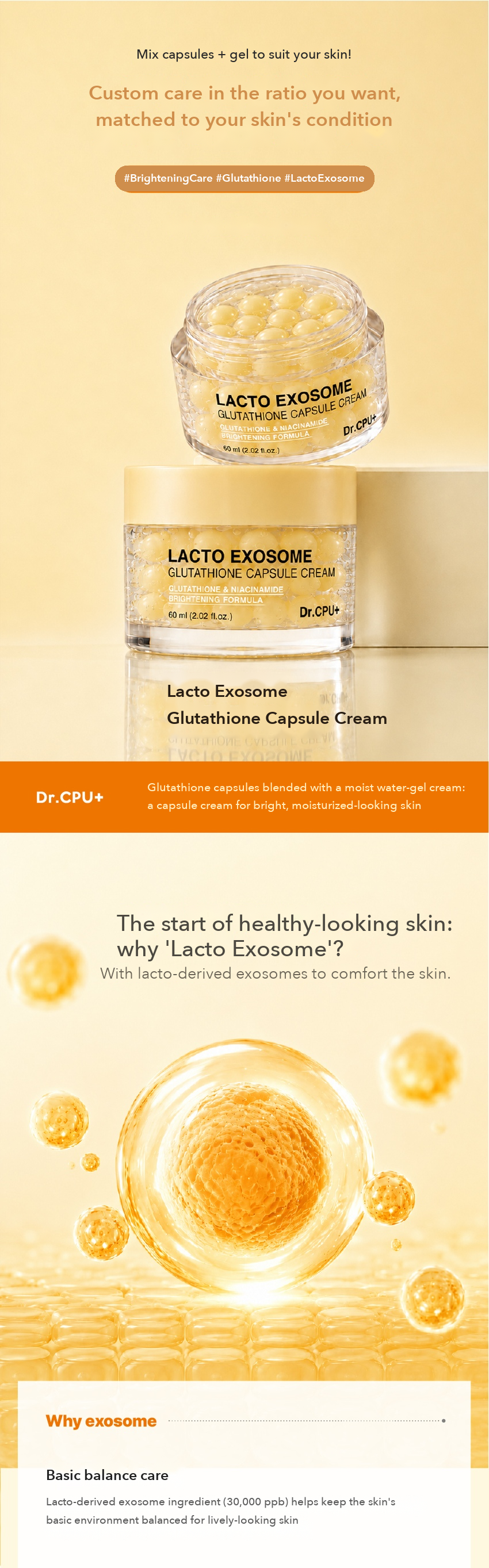 Dr.CPU+ Lacto Exosome Glutathione Capsule Cream detail 01
