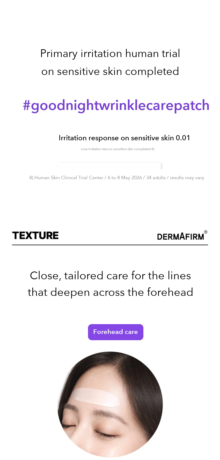 DERMAFIRM Hyaluronic Exosome Plumping Wrinkle Patch Forehead detail 08