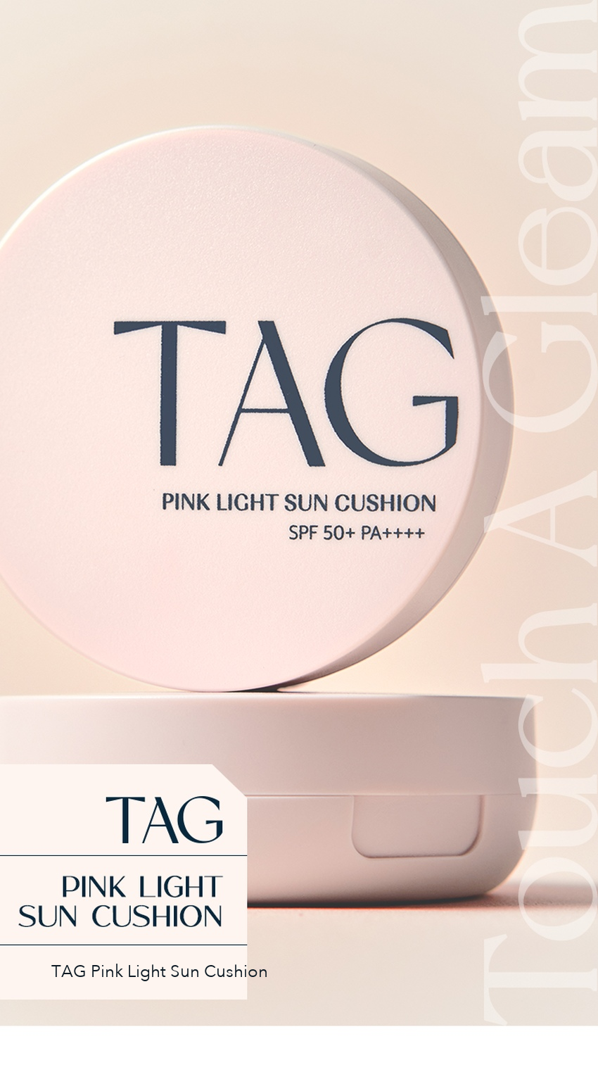 TAG Pink Light Sun Cushion detail 1