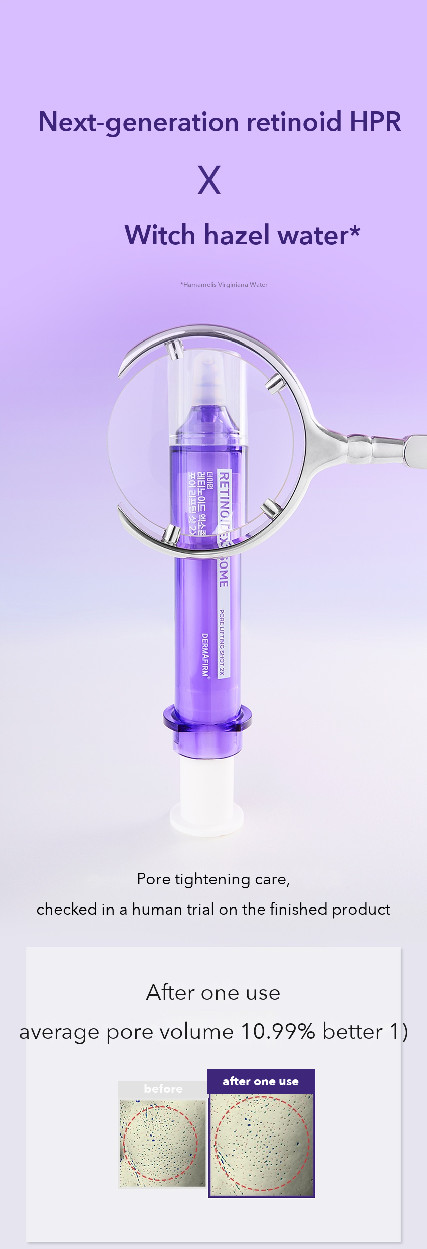 DERMAFIRM Retinoid Exosome Pore Lifting Shot detail 03