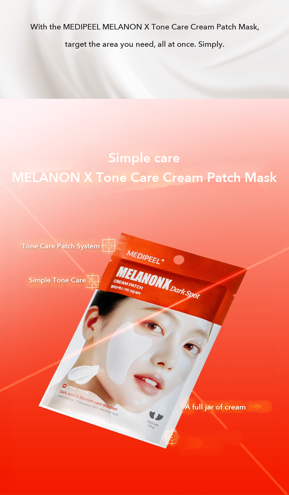 MEDIPEEL Melanon X Tone Care Cream Patch Mask detail 03